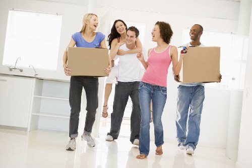 Man With Van Kingston pricing overview with moving boxes and van loading