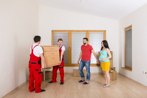 Packing boxes and furniture for a Kingston relocation
