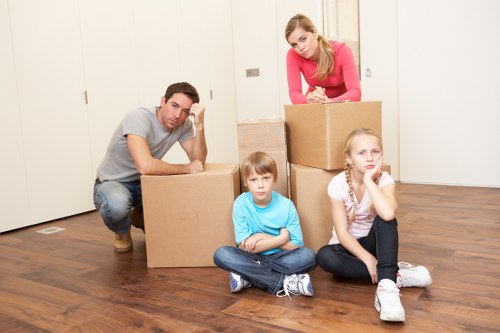 Professional movers handling a flat move in Kingston