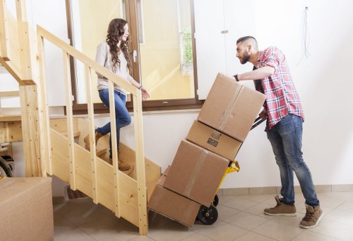 Boxes and furniture being loaded for a local Kingston relocation